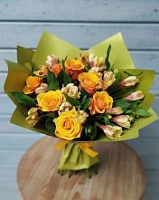 Букет цветов из:  Альстромерии и Розы в Арсеньево