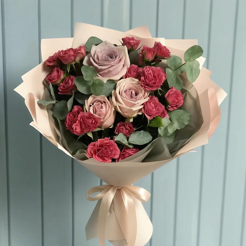 Букет цветов из: Гвоздики и Розы в Арсеньево