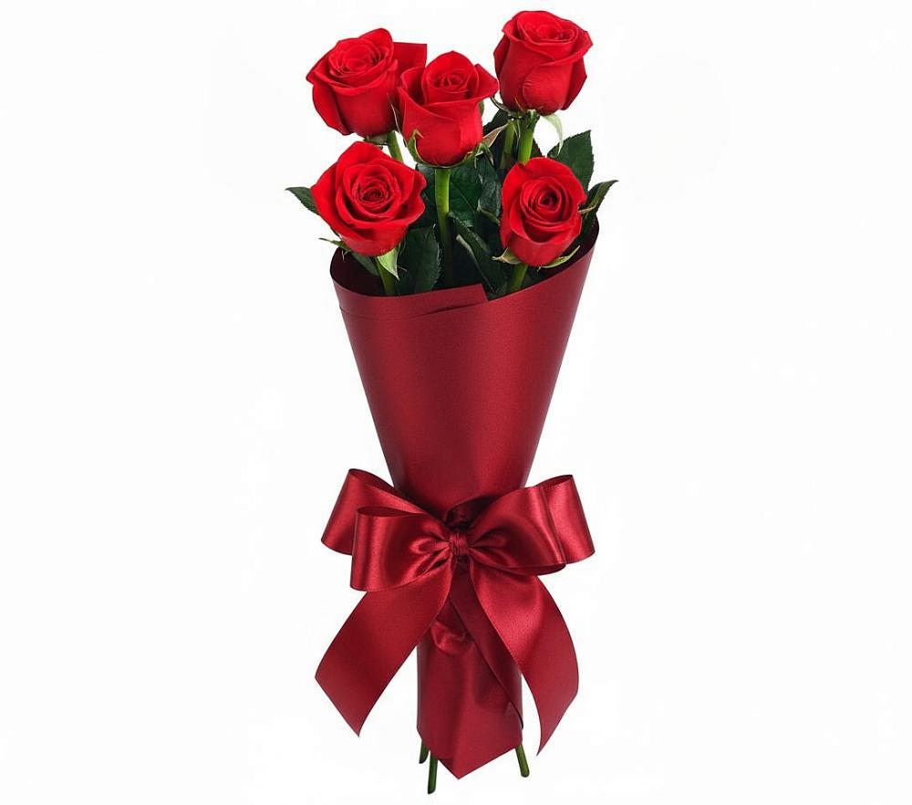 Букет 5 Красных роз Эдлесс Лав в Арсеньево
