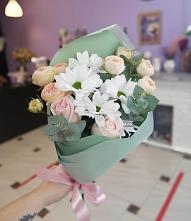 Букет цветов из:  Хризантемы и Розы #REPLACE_PRED# Арсеньево
