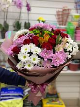 Букет цветов из:  Розы, Хризантемы и Альстромерии #REPLACE_PRED# Арсеньево