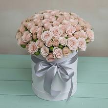 Цветочная композиция из Розы в шляпной коробке #REPLACE_PRED# Арсеньево