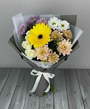 Букет цветов из:  Розы, Герберы и Хризантемы в Арсеньево