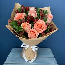 Букет цветов из:  Розы и Альстромерии в Арсеньево