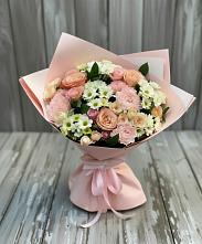 Букет цветов из:  Гвоздики, Розы и Хризантемы в Арсеньево