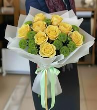 Букет цветов из:  Хризантемы и Розы в Арсеньево