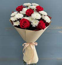 Букет цветов из:  Розы и Хризантемы в Арсеньево
