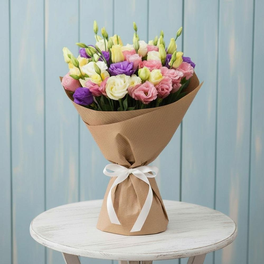 Букет цветов из: Лизиантусы в Арсеньево