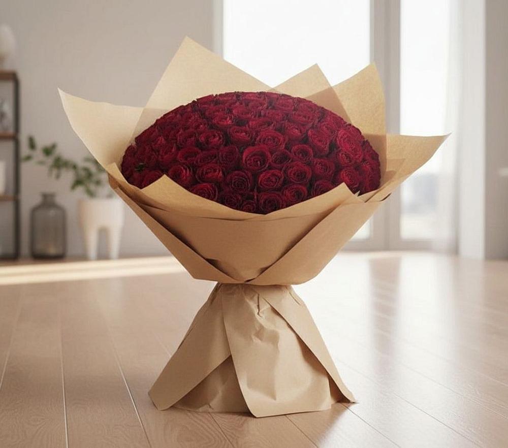 Букет 101 Красная роза в Арсеньево