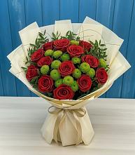 Букет цветов из:  Розы и Хризантемы #REPLACE_PRED# Арсеньево