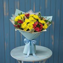 Букет цветов из:  Альстромерии и Хризантемы #REPLACE_PRED# Арсеньево