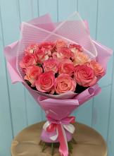 Букет 15 Розовых роз Равель в Арсеньево