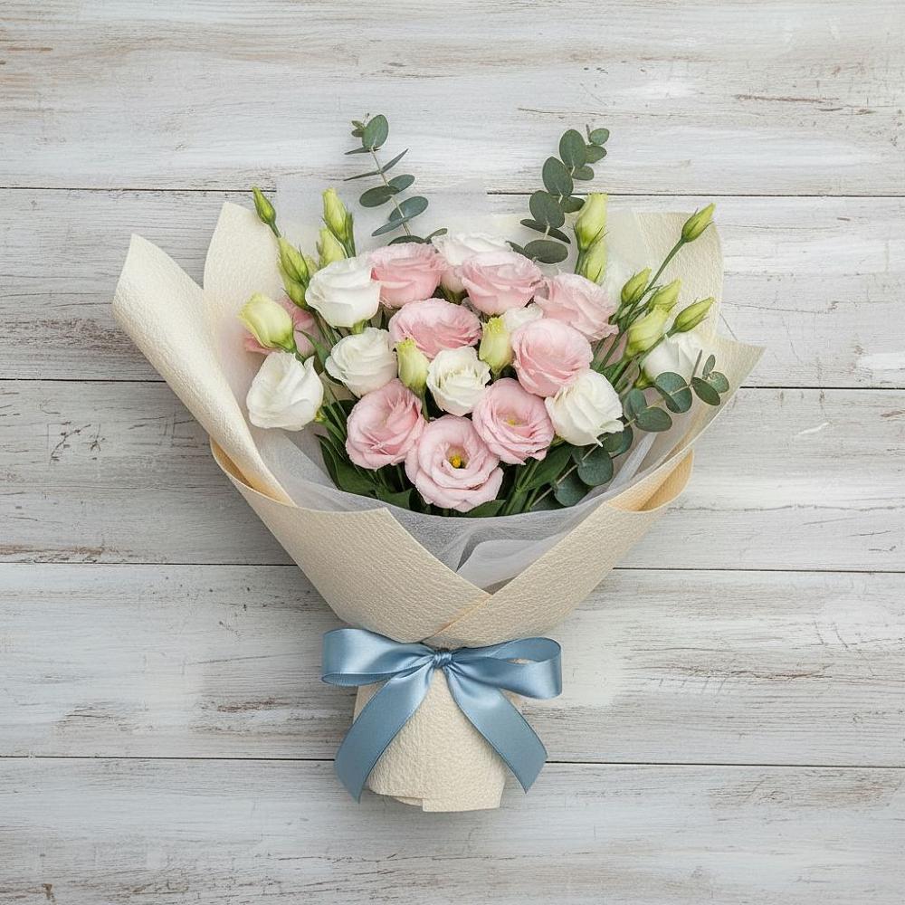 Букет цветов из: Лизиантусы в Арсеньево